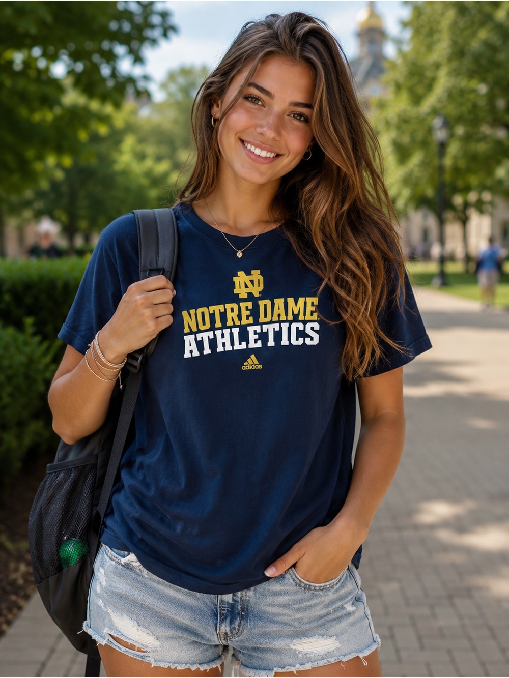 ADIDAS Notre Dame Fighting Irish Athletics T-Shirt, 2X